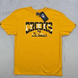 Crooks And Castles, Bright Yellow 100% Cotton Unisex graphic T shirt Size Large